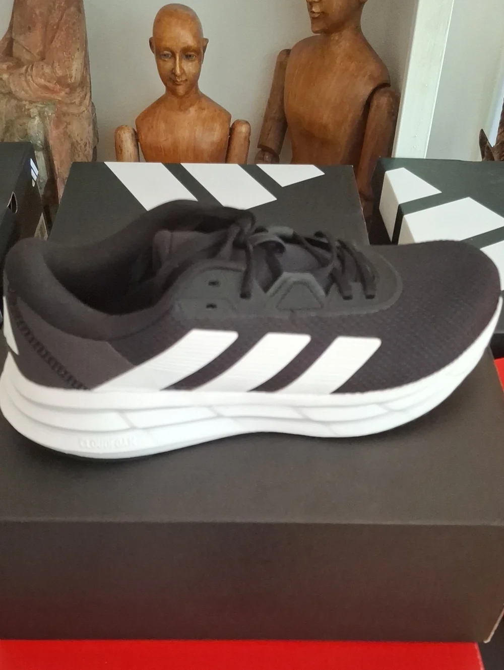 adidas Black and White Athletic Running Shoe